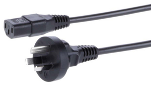 Napájecí kabel AC, Zástrčka - Austrálie (AS 3112) - IEC 60320 C13, 2.5m, Černá