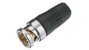 Cable plug BNC Rear Twist, BNC, Brass, Socket, Straight, 75Ohm, Crimp Terminal