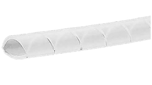 Cable Spiral Wrap Tubing, 5 ... 50mm, Polyethylene, 30m, White