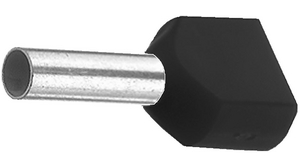 Twin Entry Ferrule 1.5mm² Black 16mm Pack of 100 pieces