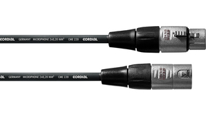 Audio Cable, Stereo, XLR 3-Pin Plug - XLR 3-Pin Socket, 1m