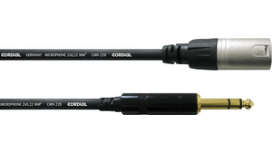 Audio Cable, Stereo, 6.35 mm Jack Plug - XLR 3-Pin Plug, 3m
