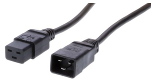 Kabel zařízení IEC IEC 60320 C20 - IEC 60320 C19 2.5m Černá