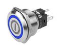 Vandal Resistant Pushbutton Switch, Blue, 3 A, 240 V, 1CO, IP65 / IP67 / IK10