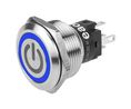 Vandal Resistant Pushbutton Switch, Blue, 3 A, 240 V, 1CO, IP65 / IP67 / IK10