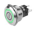 Vandal Resistant Pushbutton Switch, Green, 3 A, 240 V, 1CO, IP65 / IP67 / IK10