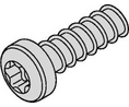 Torx-Flachkopfschraube, M2.5, 7.3mm, Vernickelter Stahl, Packung à 100 Stück