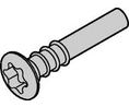 Torx-Senkschraube, 3 mm, 20mm, Vernickelter Stahl, Packung à 100 Stück