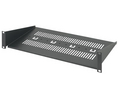 Equipment shelf, Steel, 238x447x1.5mm, Black Grey