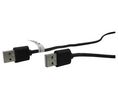 Cable, USB-A Plug - USB-A Plug, 1.8m, USB 2.0, Black