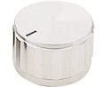 Rotary Knob 25mm Silver Aluminium Black Indication Line