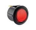 Rocker Switch, 12V, 10 A, 1NO, ON-OFF, Black / Red