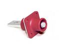 8mm Connector, Plug, Red, 200A, Poles - 1