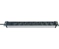 Grenuttag Alu-Line 9x DE typ F (CEE 7/3)-uttag - DE typ F (CEE 7/4)-kontakt Silver 2m