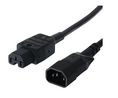 IEC Device Cable IEC 60320 C14 - IEC 60320 C15 1.5m Black