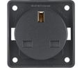 Wall Outlet INTEGRO 1x UK Type G (BS1363) Socket Flush Mount 13A 250V Anthracite