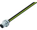 Circular Connector, M12, Plug, Straight, Poles - 3, Wire, Panel Mount