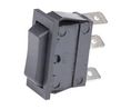 Rocker Switch, 16 A, 250V, (ON)-OFF-(ON), Black, 27.2 x 12.2 mm