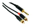 Audiokabel, Stereo, Klinkenstecker 6.35 mm - 2x RCA-Stecker, 5m