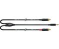 Y-Adapter Cable, Microphone, 3.5 mm Jack Plug - 2x RCA Plug, 3m