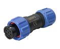 Cable socket, Socket, 3 Contacts, 13A, 250V, IP68