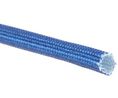Braided Acrylic Fibreglass Blue Cable Sleeve, 4mm Diameter, 5m Length, Packung à 3 Stück