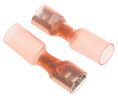 DuraSeal Red Insulated Female Spade Connector, Crimp, 6.35 x 0.8 mm Tab Size, Insulated, Female, Pack of 50 pieces