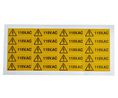 Black/Yellow Vinyl Safety Labels, 115V AC-Text 20 mm x 60mm