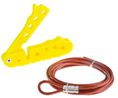Red 4-Lock Nylon, PVC, Steel Cable Lock, 7.25mm Shackle