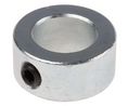 Shaft Collar, One Piece, Set Screw, Bore 15mm, OD 25mm, W 12mm, Steel