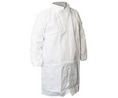 White Unisex Visitor Coat, XL