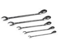 Spanner Set, Hinged Combination Ratchet, 5pcs