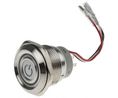 Illuminated Push Button Switch, Momentary, Panel Mount, 30.2mm Cutout, DPDT, Blue, Green, Red LED, 12V, IP67
