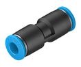 Liitin, Paineilma, Messinki, 34.9mm, Ø6 mm, työntöliitin, 10 kappaleen pakkaus