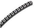 Cable Marker, Pre-printed, PVC, Biały na czarnym, Opakowanie 250 sztuk