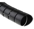 Cable Spiral Wrap Tubing, 30 ... 34mm, Polypropylene, 1m, Black