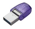 USB Stick, DataTraveler microDuo 3C, 128GB, USB 3.1, Silver / Purple
