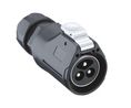 Cable Plug, Size 28, Pin, 2 Contacts, 50A, 500V, IP67