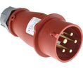 AM-TOP IP44 Red Cable Mount 3P + N + E Industrial Power Plug, Rated At 16A, 400 V