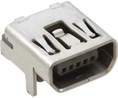 Złącze USB, Gniazdo, Mini USB-AB 2.0, Kąt prosty, Pozycje - 5, Opakowanie 5 sztuk