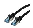 Patch Cable, RJ45 Plug - RJ45 Plug, CAT6a, S/FTP, 15m, Black