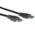 Cable, USB-A Plug - USB-A Plug, 1.8m, USB 3.0, Black