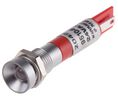 LED Indicator Solder Tab Red AC / DC 24V 8mm 50mcd