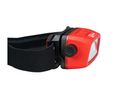 Headlamp, LED, Rechargeable, 400lm, 20m, IP67, Black / Red