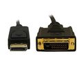 Kabel wideo, Złącze DisplayPort, męskie - Złącze DVI-D 24+1-stykowe, męskie, 3840 x 2160, 2m