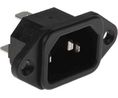 IEC Appliance Intlet, C14, Plug, 10A, Screw Mounting