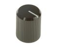 Potentiometer Knob, Aluminium, Black, 10mm