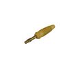 Banaanipistoke Eristetty Unshrouded 4 mm Messinki Kulta 30VAC 60VDC 32A Juottaminen Keltainen