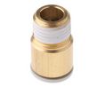 SMC KQ2 Series Straight Threaded Adaptor, R 1/4 Male to Push In 10 mm, Threaded-to-Tube Connection Style