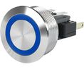 Pushbutton Switch, Vandal Proof Blue Momentary Function 5 A 30 VDC / 250 VAC 1CO 16mm